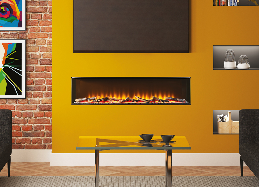 Invision Flare Collection Inset Wall Mounted Electric Fire